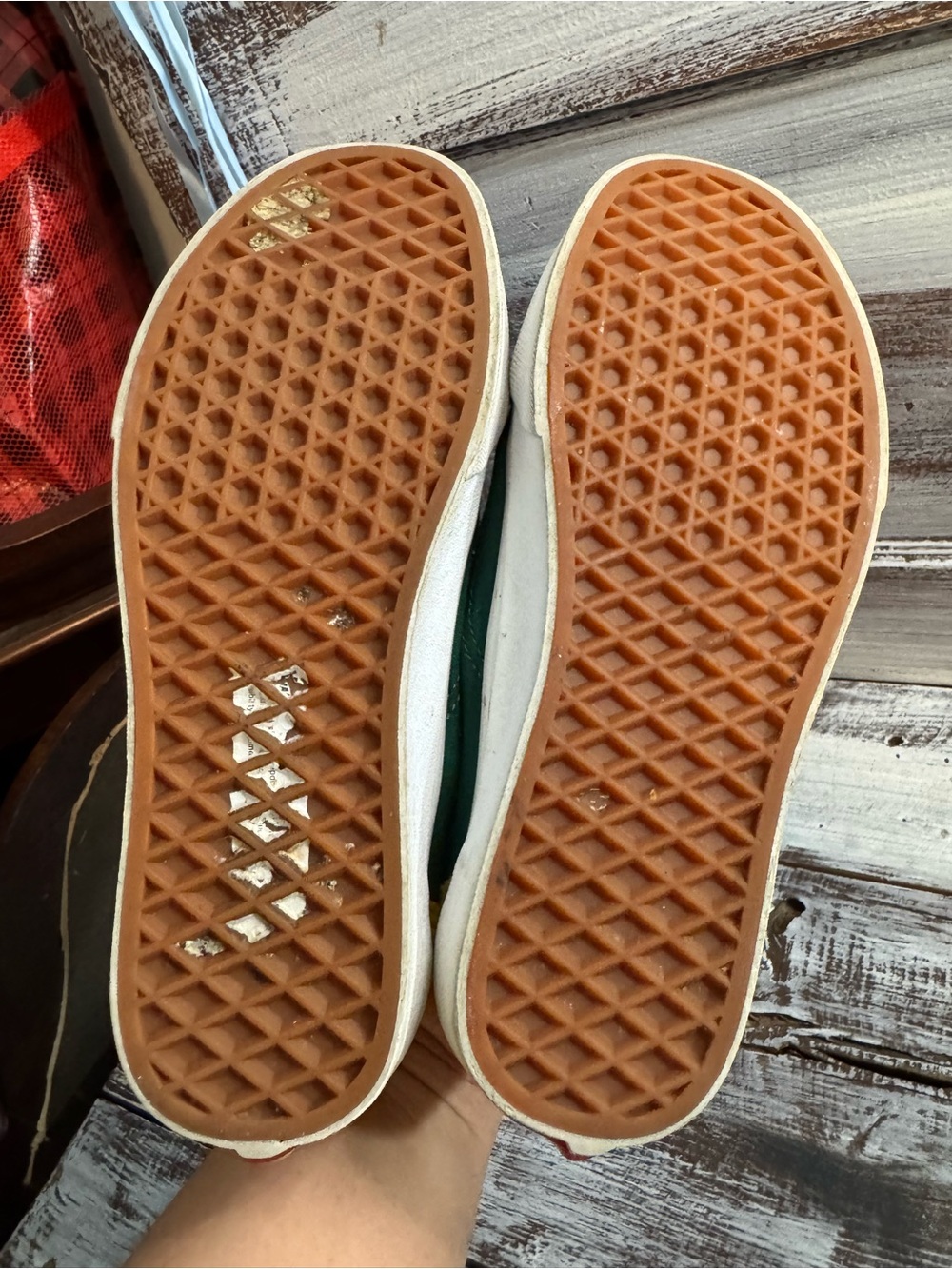 Vans Green & Blue Low-Top Sneakers with White Side Stripe - Picture 6 of 7
